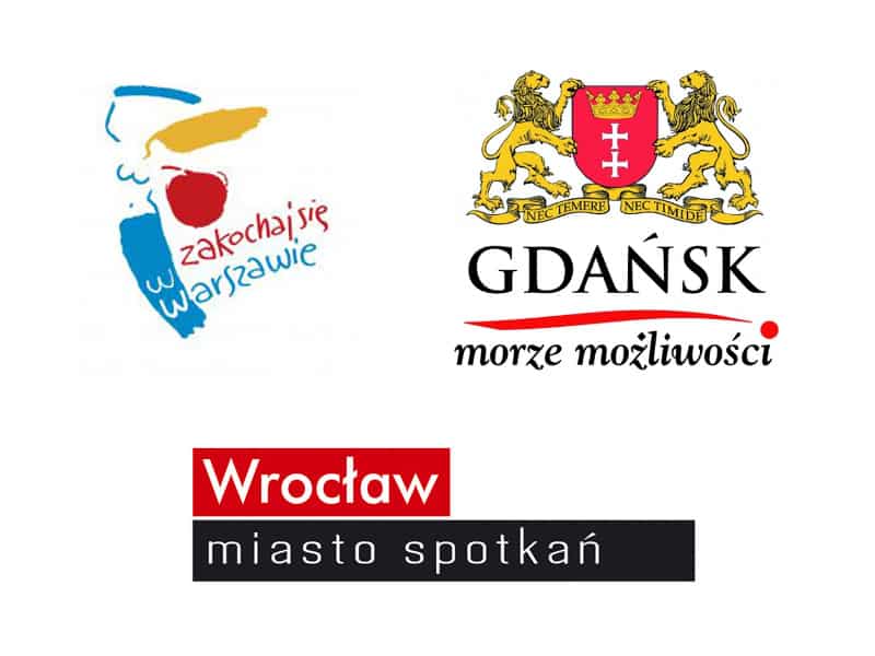 Slogany miast - Warszawa - Wrocław i Gdańsk